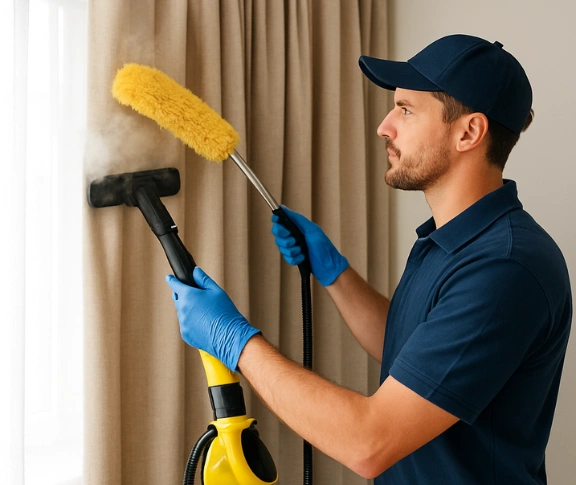 Trusted residential curtain cleaning technician Matty Curtain Cleaning pagewood-nsw QLD
