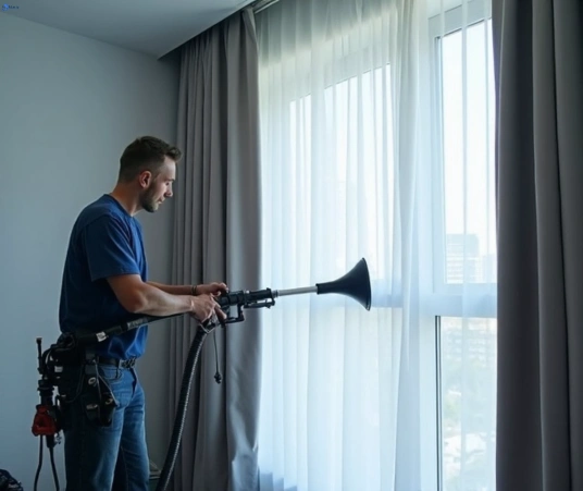 Professional commercial curtain cleaning process equipment Matty Curtain Cleaning pagewood-nsw
