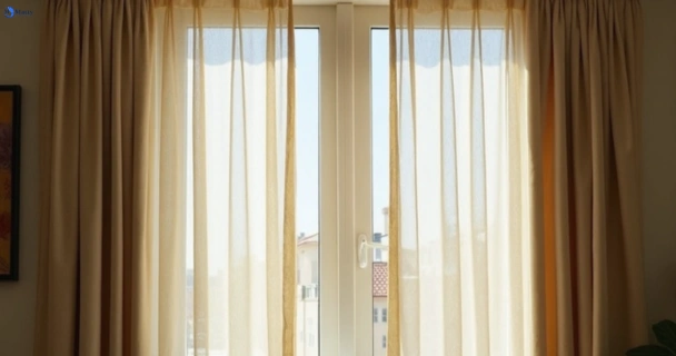 Dusty and dull curtains in pagewood-nsw before steam cleaning